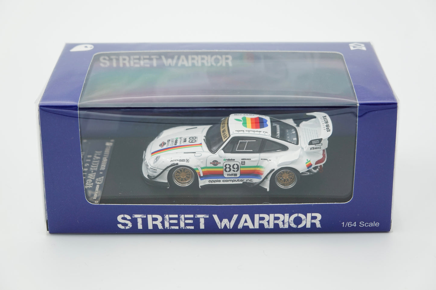 GhostPlayer × Street Warrior | Porsche 911 993 RWB RAUH-Welt White Apple | 1:64