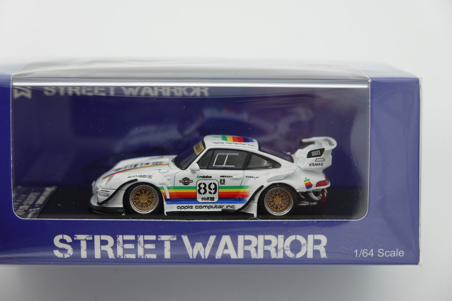 GhostPlayer × Street Warrior | Porsche 911 993 RWB RAUH-Welt White Apple | 1:64
