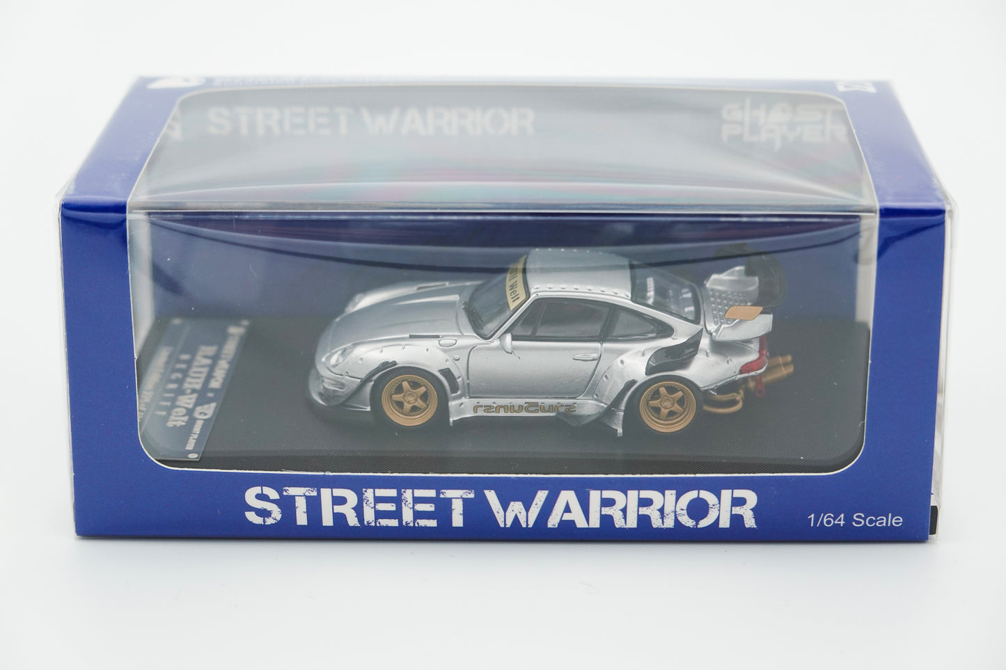 GhostPlayer × Streer Warrior | Porsche 911 993 RWB RAUH-Welt Silver | 1:64