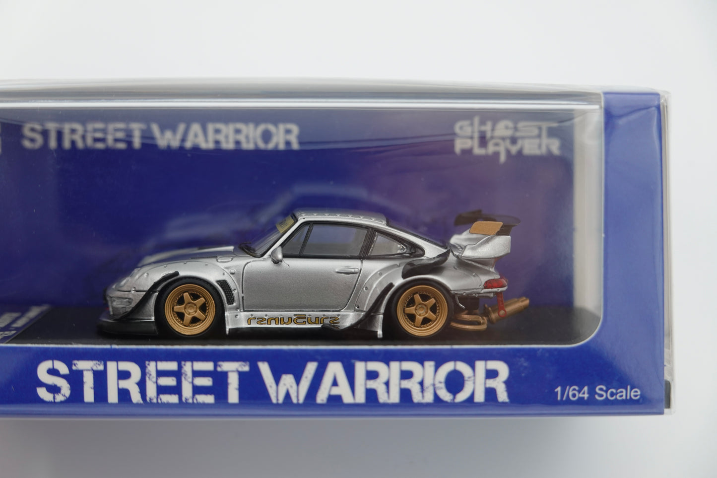 GhostPlayer × Streer Warrior | Porsche 911 993 RWB RAUH-Welt Silver | 1:64