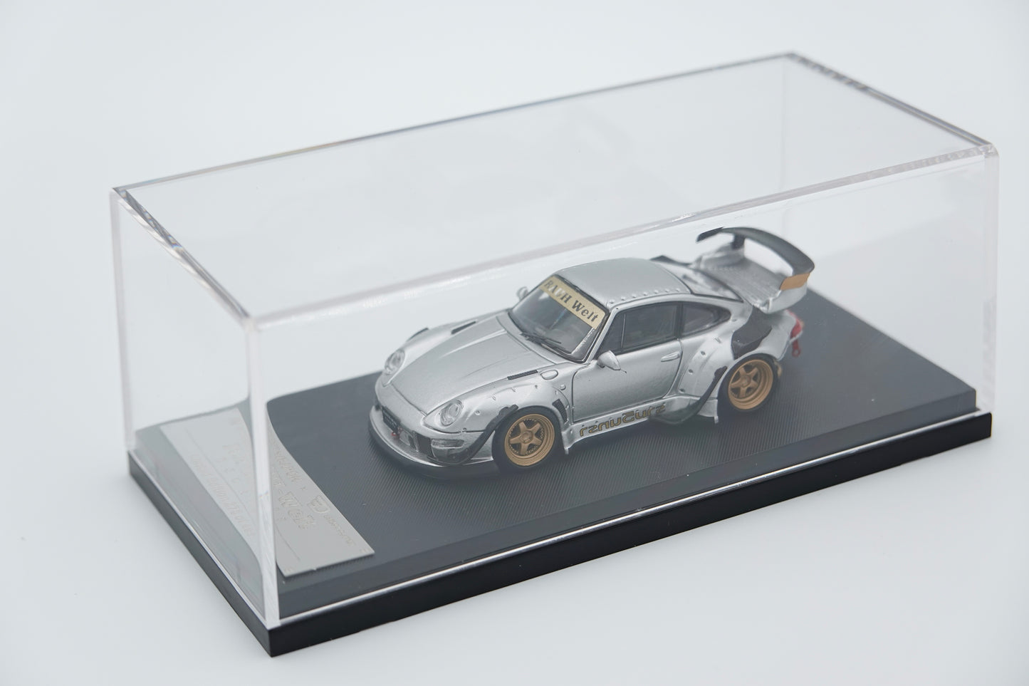 GhostPlayer × Streer Warrior | Porsche 911 993 RWB RAUH-Welt Silver | 1:64