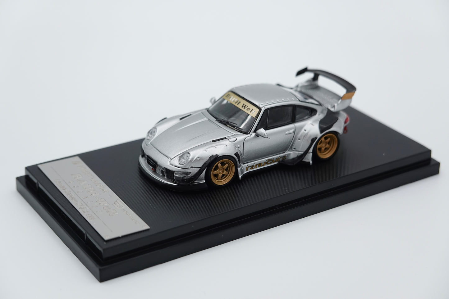 GhostPlayer × Streer Warrior | Porsche 911 993 RWB RAUH-Welt Silver | 1:64