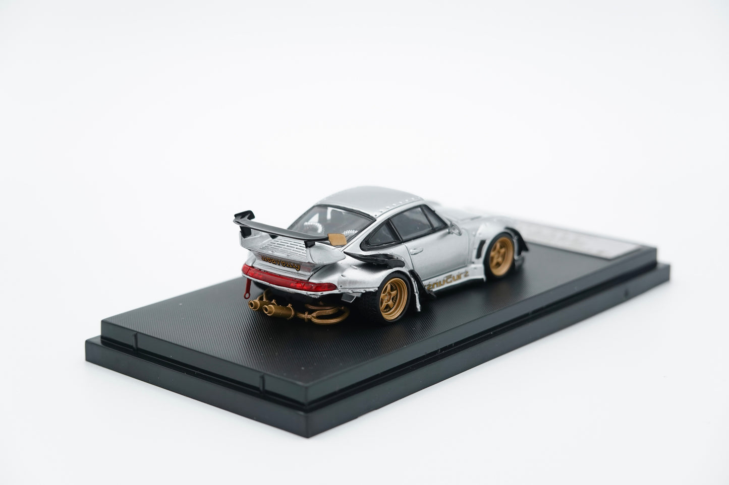 GhostPlayer × Streer Warrior | Porsche 911 993 RWB RAUH-Welt Silver | 1:64
