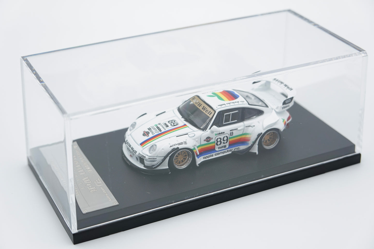 GhostPlayer × Street Warrior | Porsche 911 993 RWB RAUH-Welt White Apple | 1:64