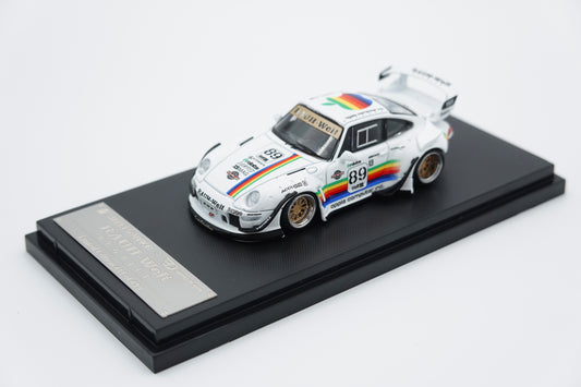 GhostPlayer × Street Warrior | Porsche 911 993 RWB RAUH-Welt White Apple | 1:64