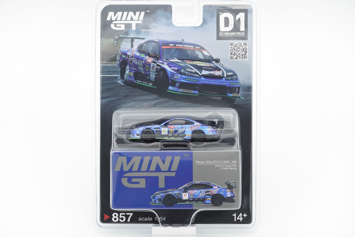 MINI GT | No.857 Nissan Silvia S15 D-MAX Racing #46  2023 D1 Grand Prix | 1:64