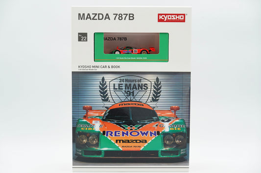 Kyosho | Mazda 787B 1991 Le Mans 24Hrs Winner Kyosho Mini Car & Book | 1:64