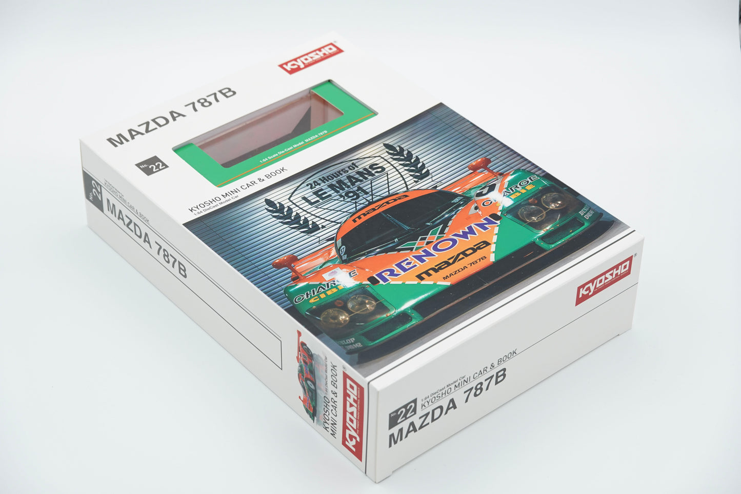 Kyosho | Mazda 787B 1991 Le Mans 24Hrs Winner Kyosho Mini Car & Book | 1:64