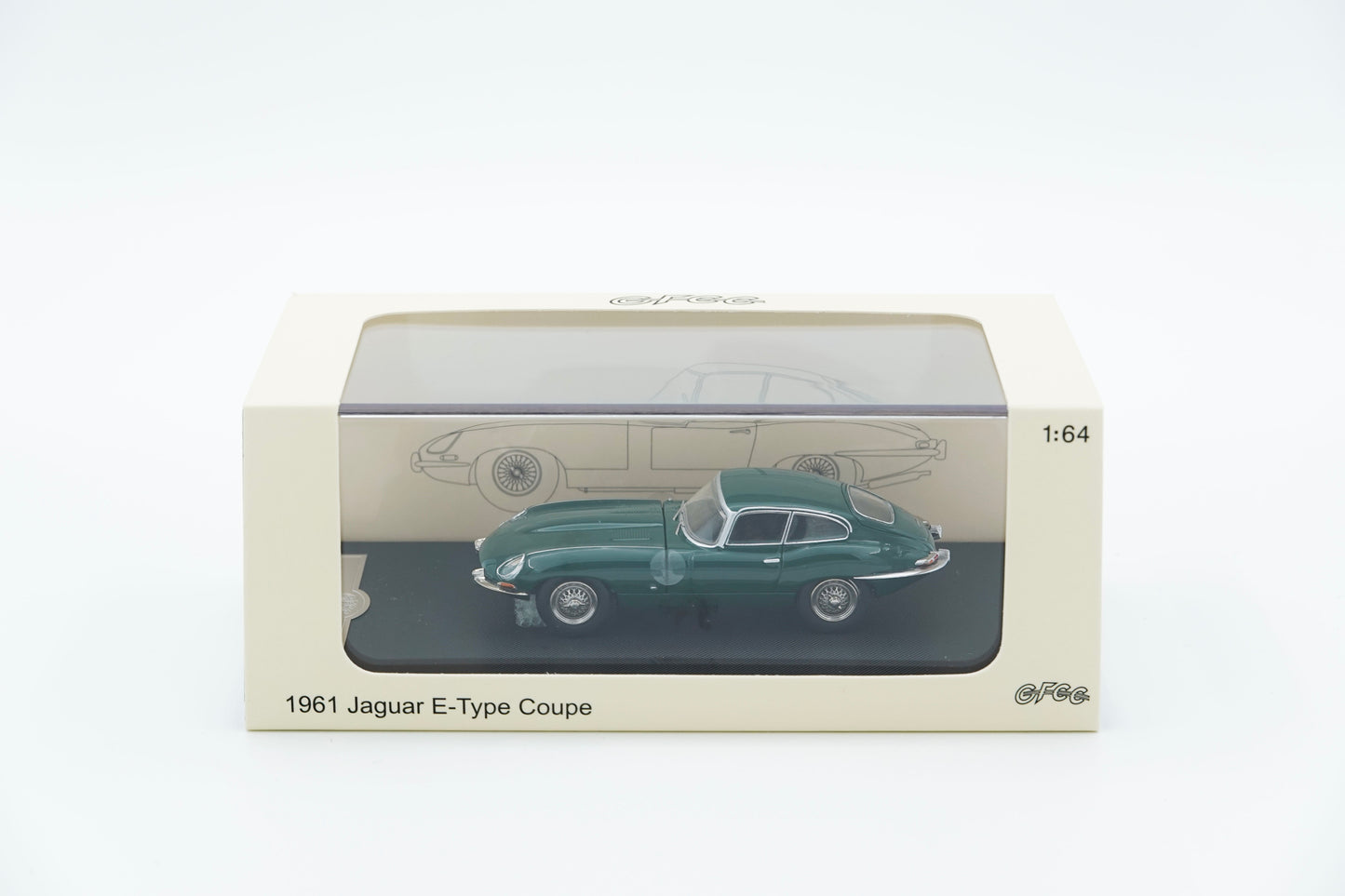 GFCC | 1961 Jaguar E-Type Coupe British Racing Green | 1:64