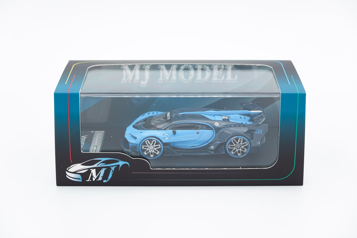 MJ Model | Bugatti Vision GT Black and Blue | 1:64