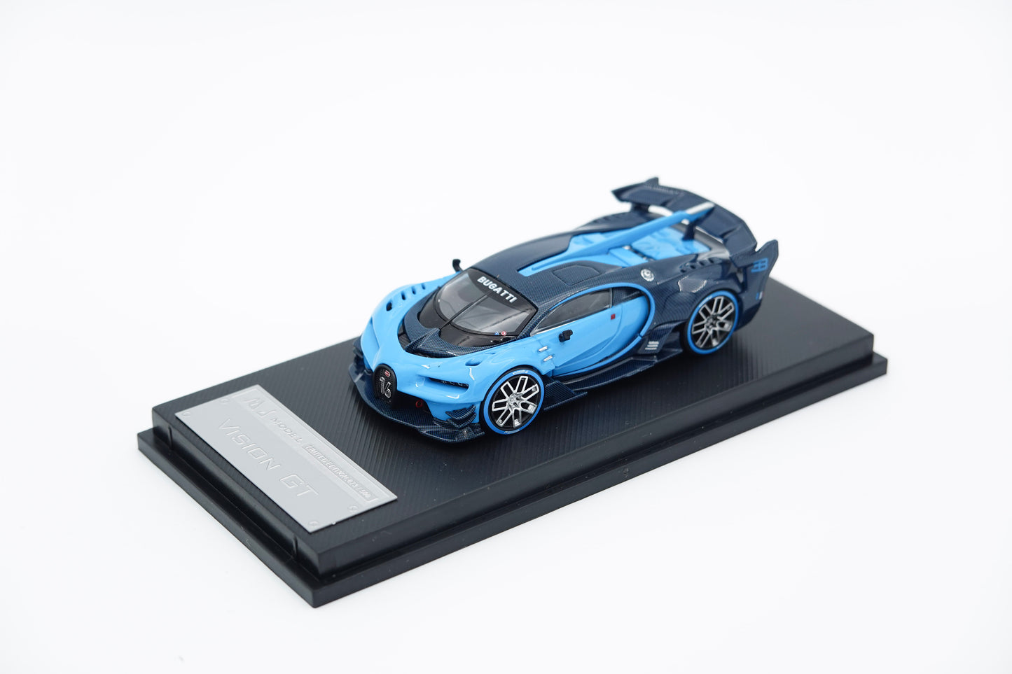 MJ Model | Bugatti Vision GT Black and Blue | 1:64
