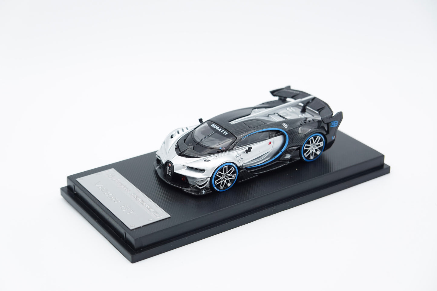 MJ Model | Bugatti Vision GT Black and Silver | 1:64