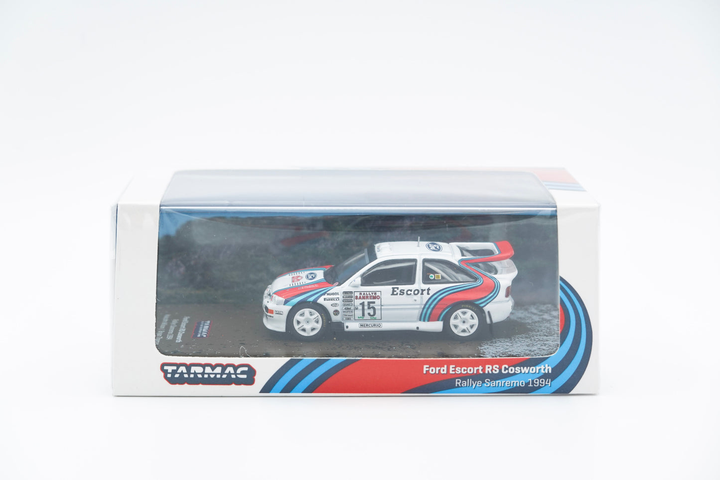 Tarmac Works Hobby64 | Ford Escort RS Cosworth Rallye Sanremo 1994 | 1:64