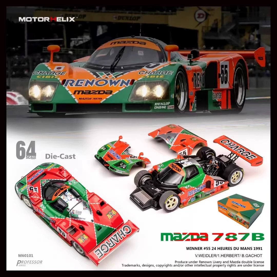 MotorHelix | RENOWN Mazda 787B Le Mans 24h Winner 1991 | 1:64
