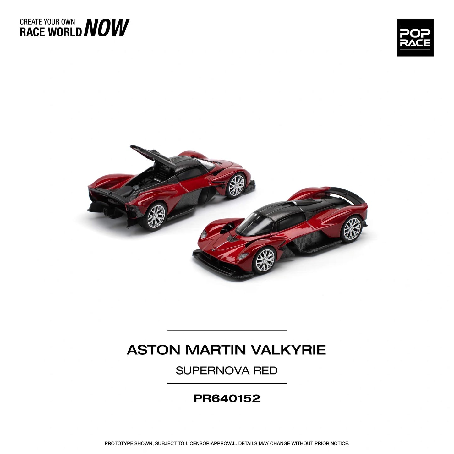 POPRACE | PR640152 Aston Martin Valkyrie Supernova Red | 1:64