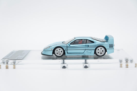 Findclassically Ferrari Blue Chip F40 Racing Car Model 1:64 with Popup Headlight