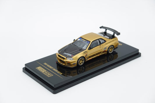 INNO64 Nissan GT-R R34 Top Secret Racing Car Model 1:64 Gold