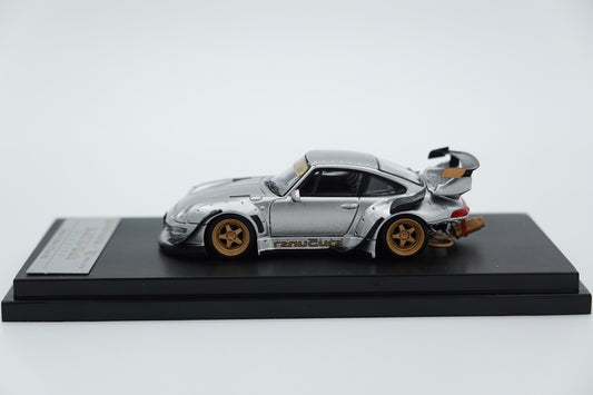 GhostPlayer × Streer Warrior Porsche 911 993 RWB RAUH-Welt Racing Car Model 1:64
